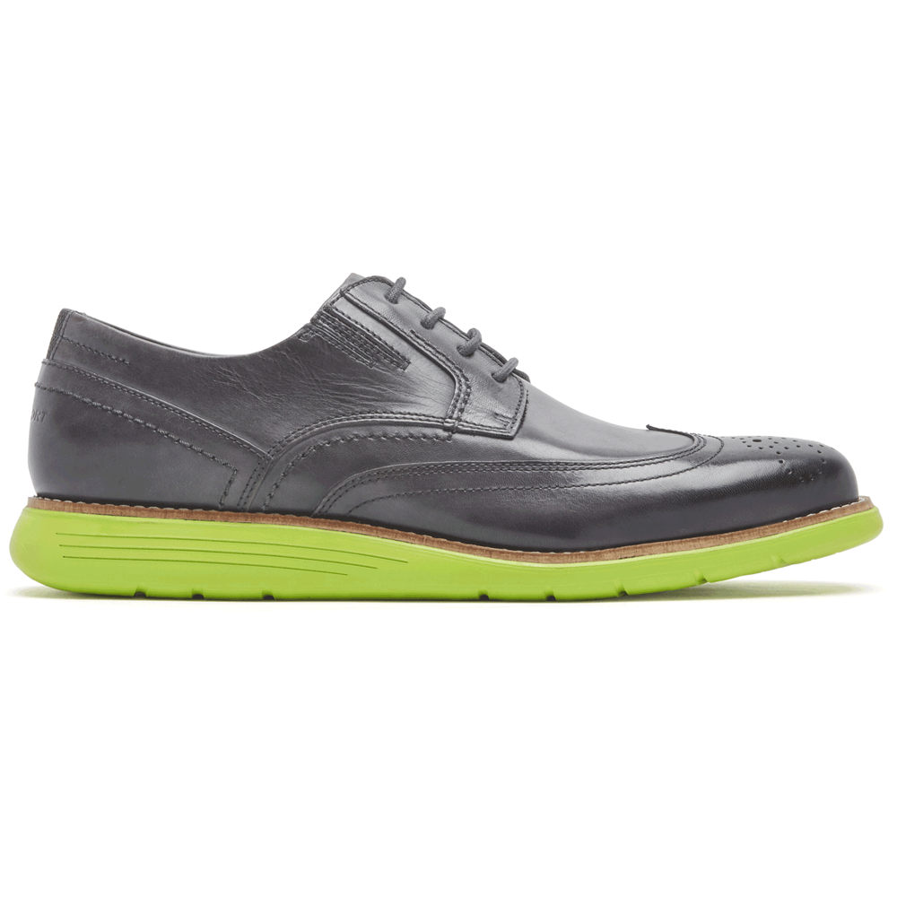 Rockport Mens Dress Shoes Grey - Total Motion Sport Wingtip - UK 031-NIJRLX